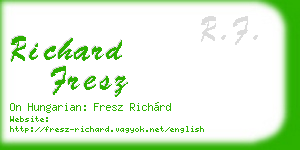 richard fresz business card